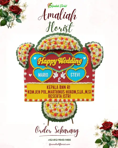 Papan Bunga Pernikahan Kepunduan
